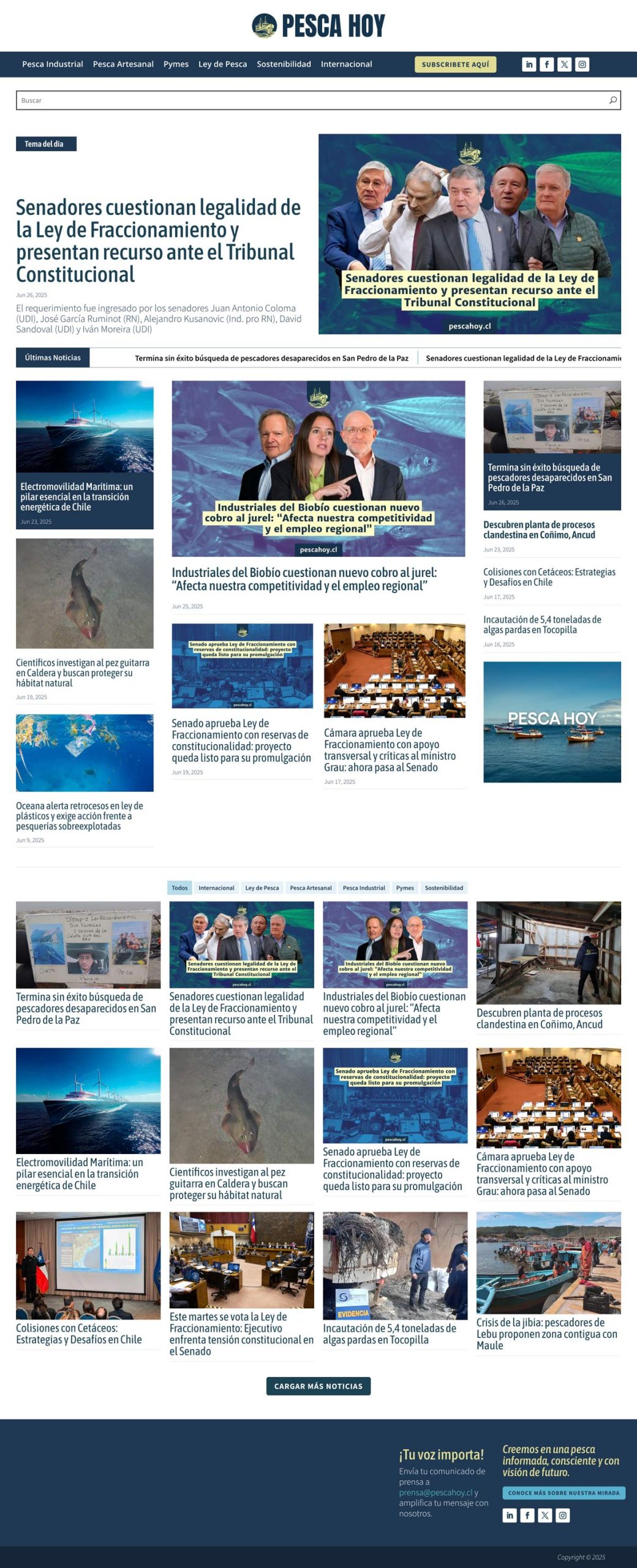 PescaHoy · Noticias sector pesquero