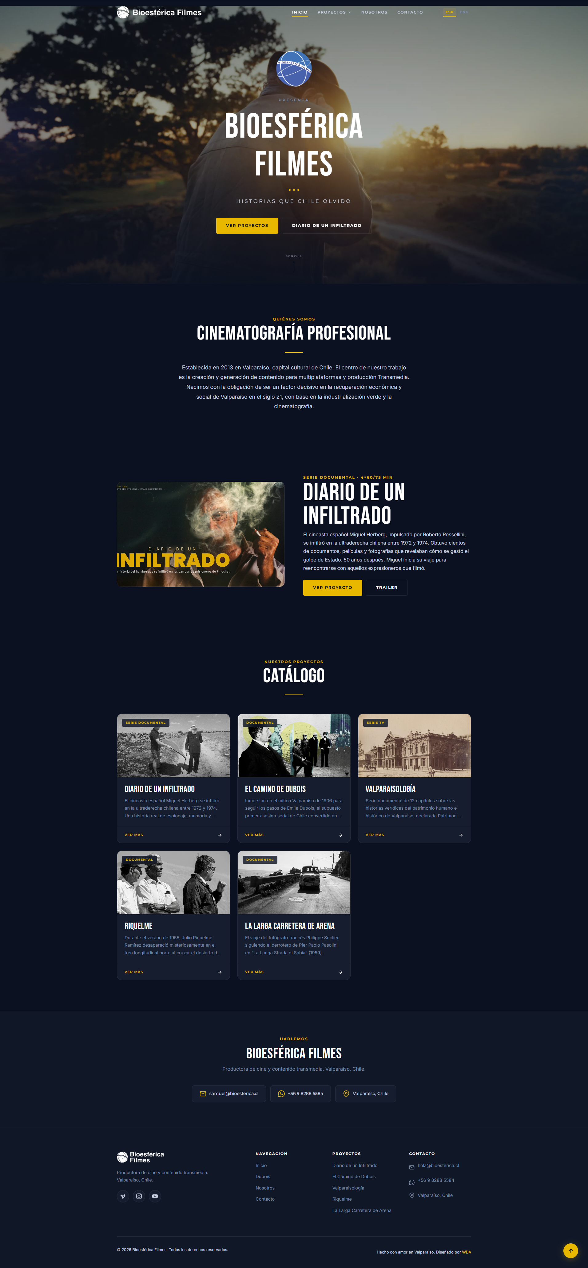 Bioesférica Filmes · Productora de cine y contenido transmedia